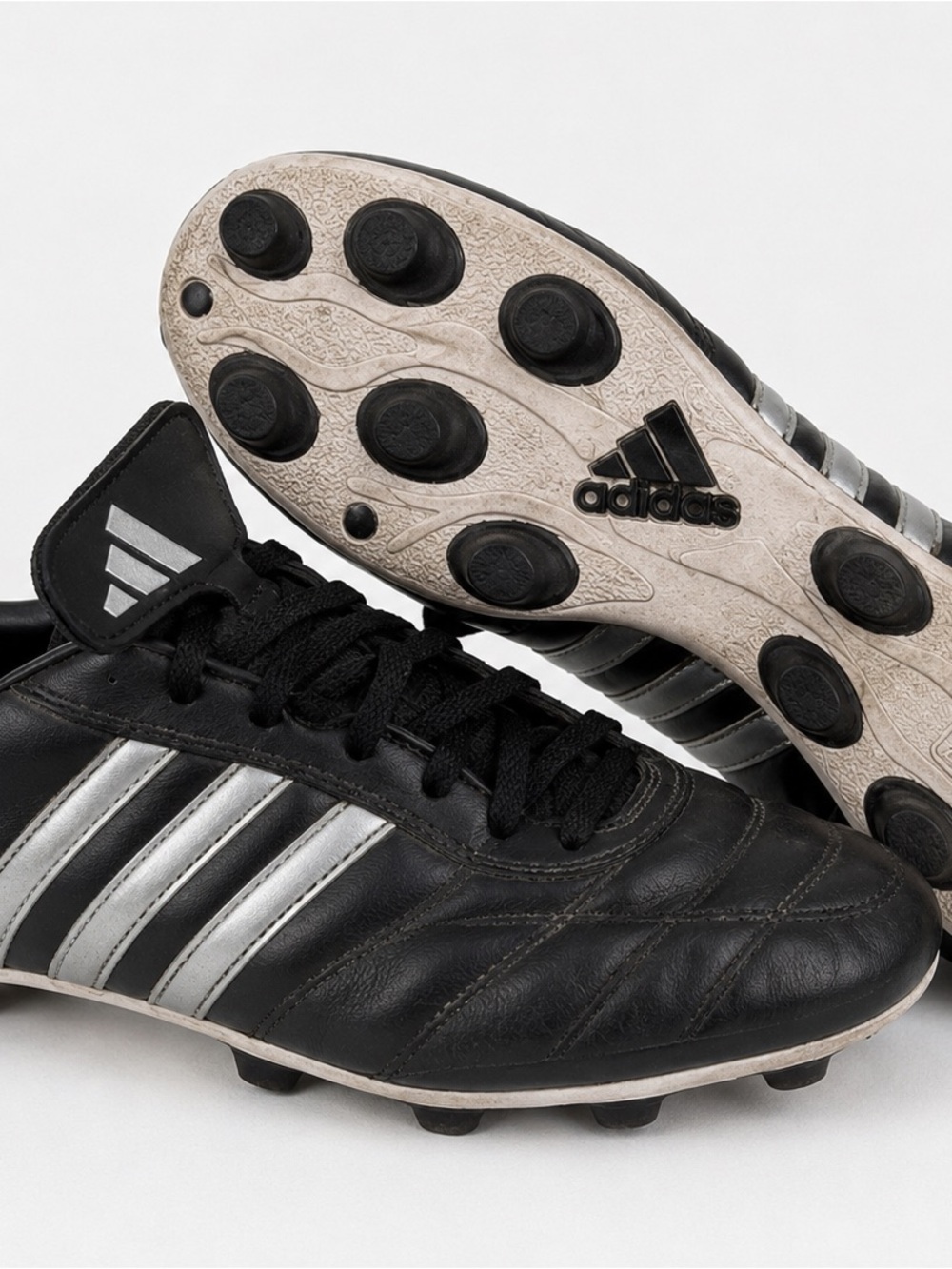 Vintage adidas Terra Duro FG Soccer Cleats Black/Silver | Men’s 6.5